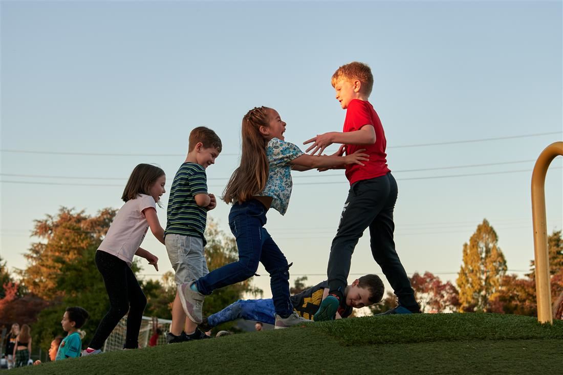 Kids outside playing